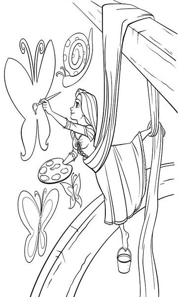 kolorowanka Zaplątani do wydruku malowanka coloring page Tangled Roszpunka Disney z bajki dla dzieci nr 57